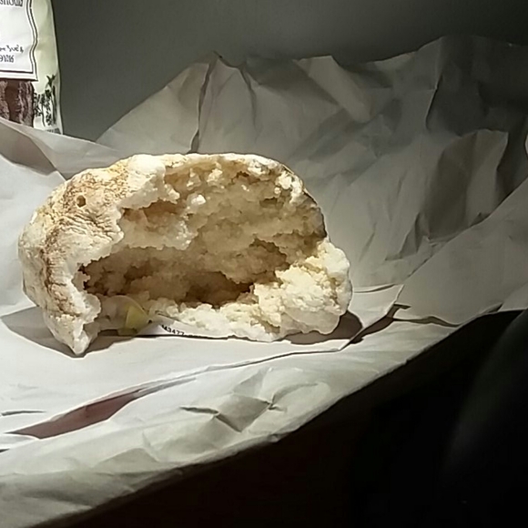 Calcite Geode Desk or bookshelf Tchotke - Picture 3 of 4